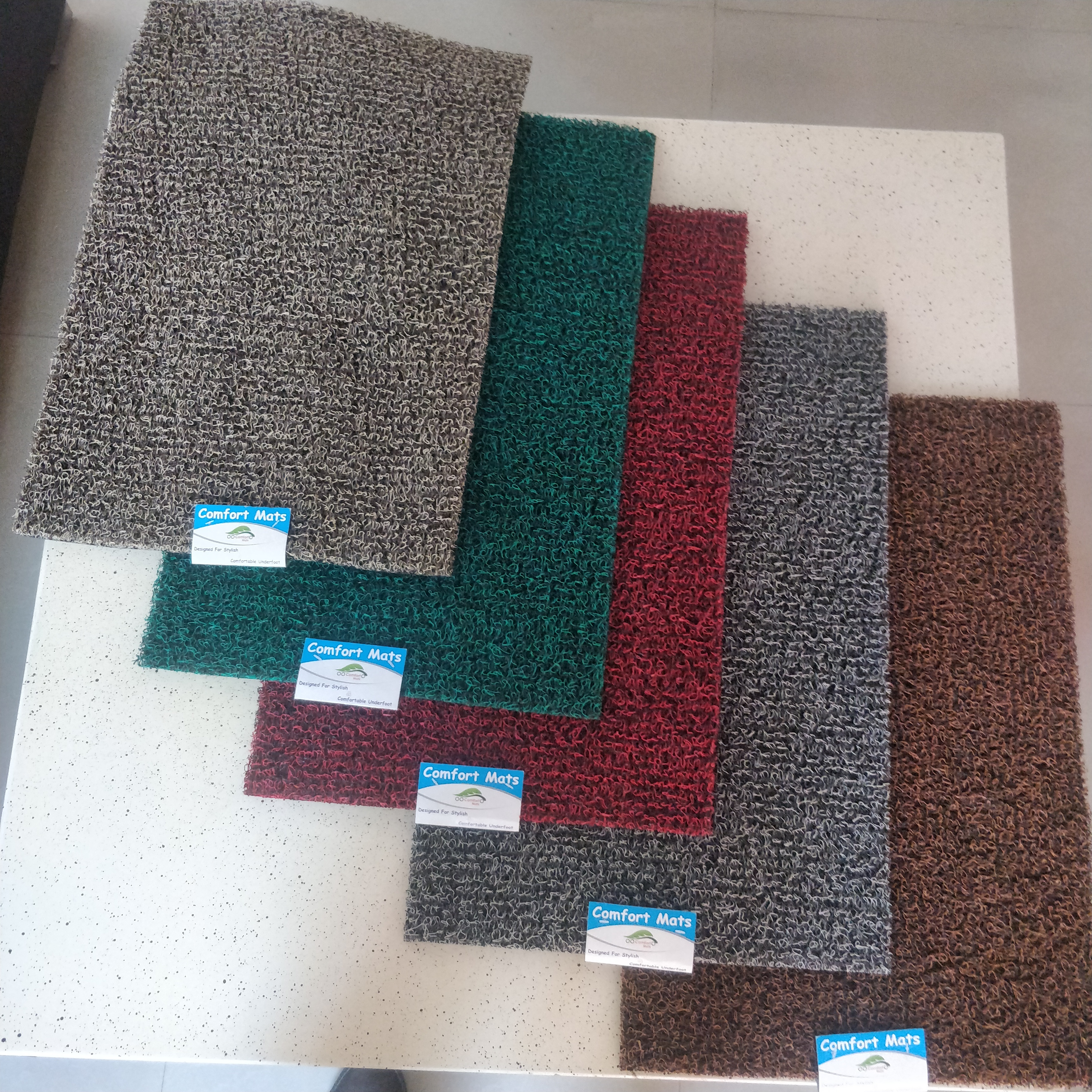 Pvc Cushion Door Mats - Washable Rectangle 0.61m X 12m , 8mm Thick Pvc Material With Durable Loop Type Design