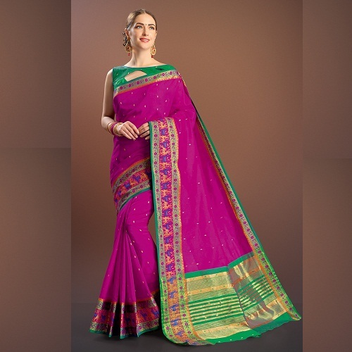 Yellow Paithani Saree