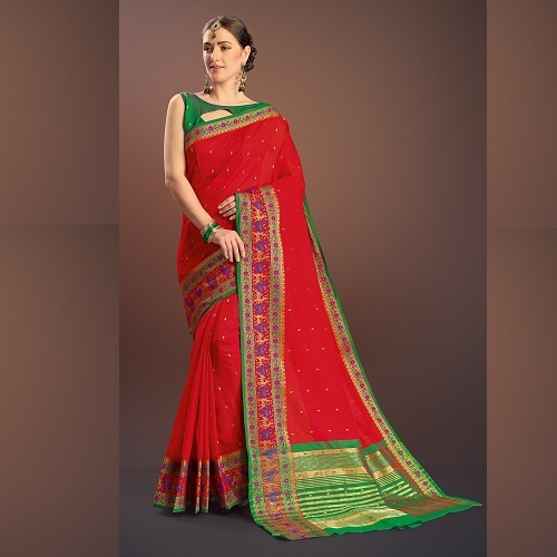 Yellow Paithani Saree