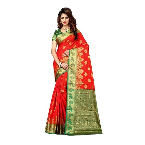 Green Banarasi Silk Saree