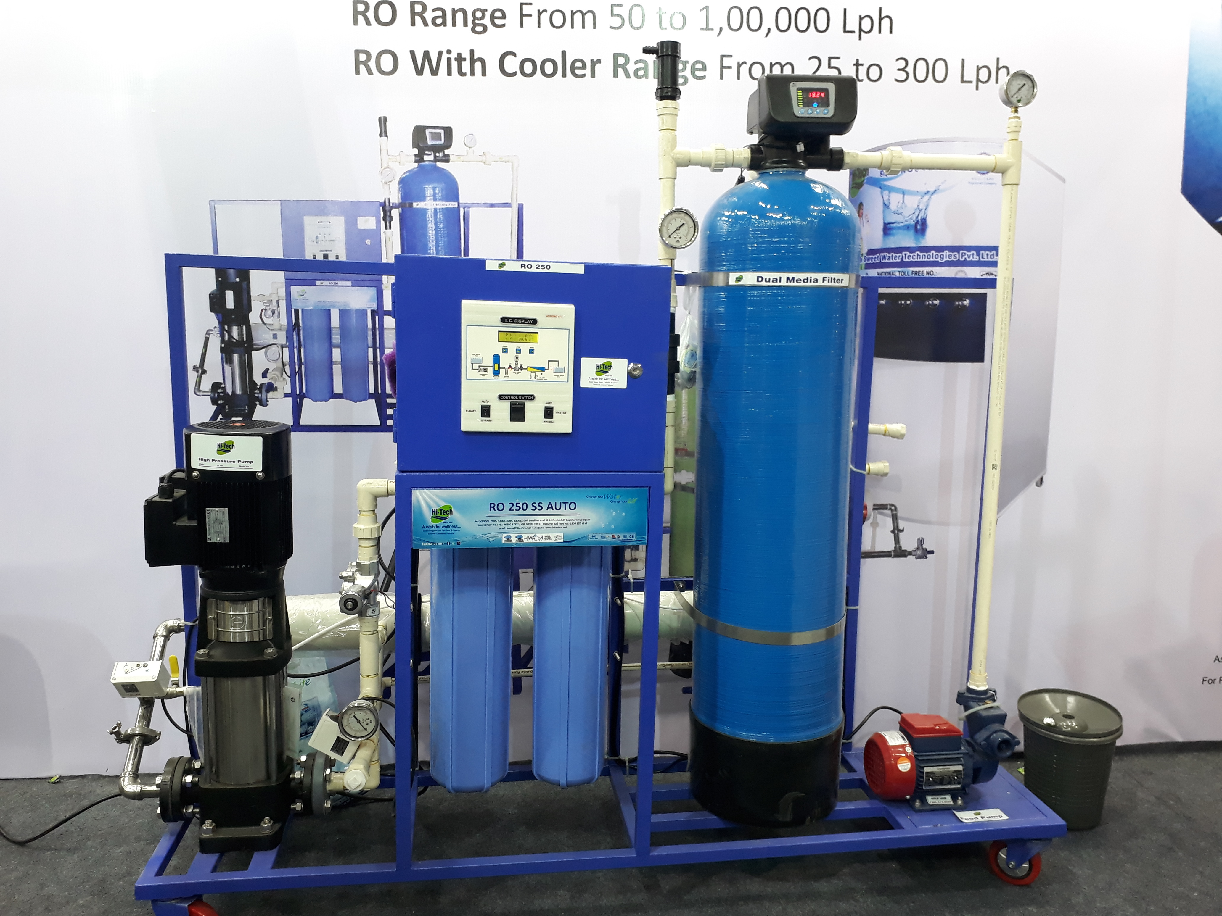 250 Lph Ro System - Material: Stainless Steel