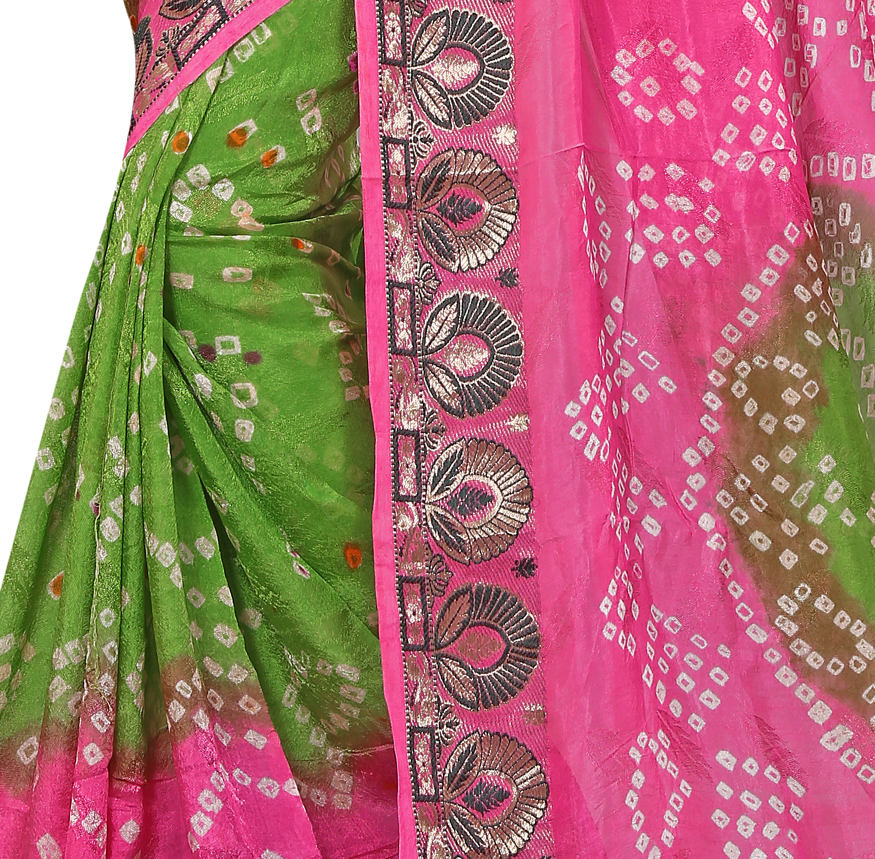 Blue Bandhani Printed Saree