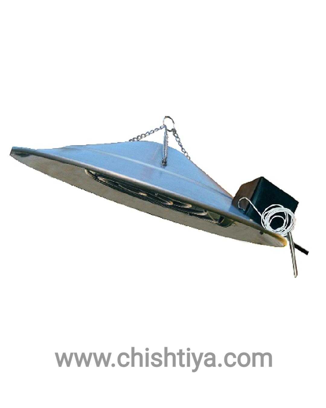 Electric Brooder - Steel, 600mm Dia Canopy, 125mm Height | Tough Infrared Heater, Fireproof Wiring, Easy Maintenance, 1 Year Warranty