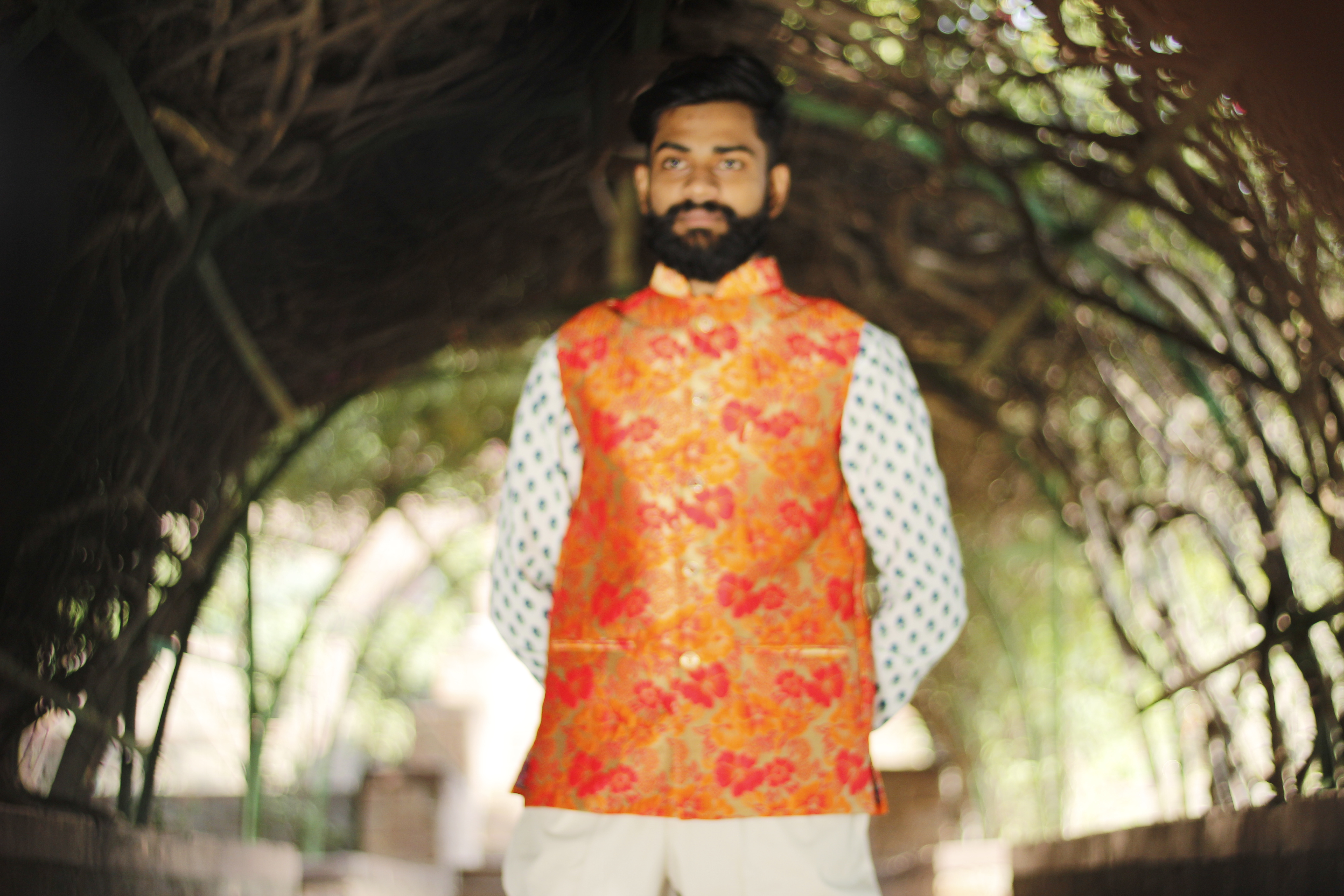 Dry Cleaning Printed Nehru Jacket
