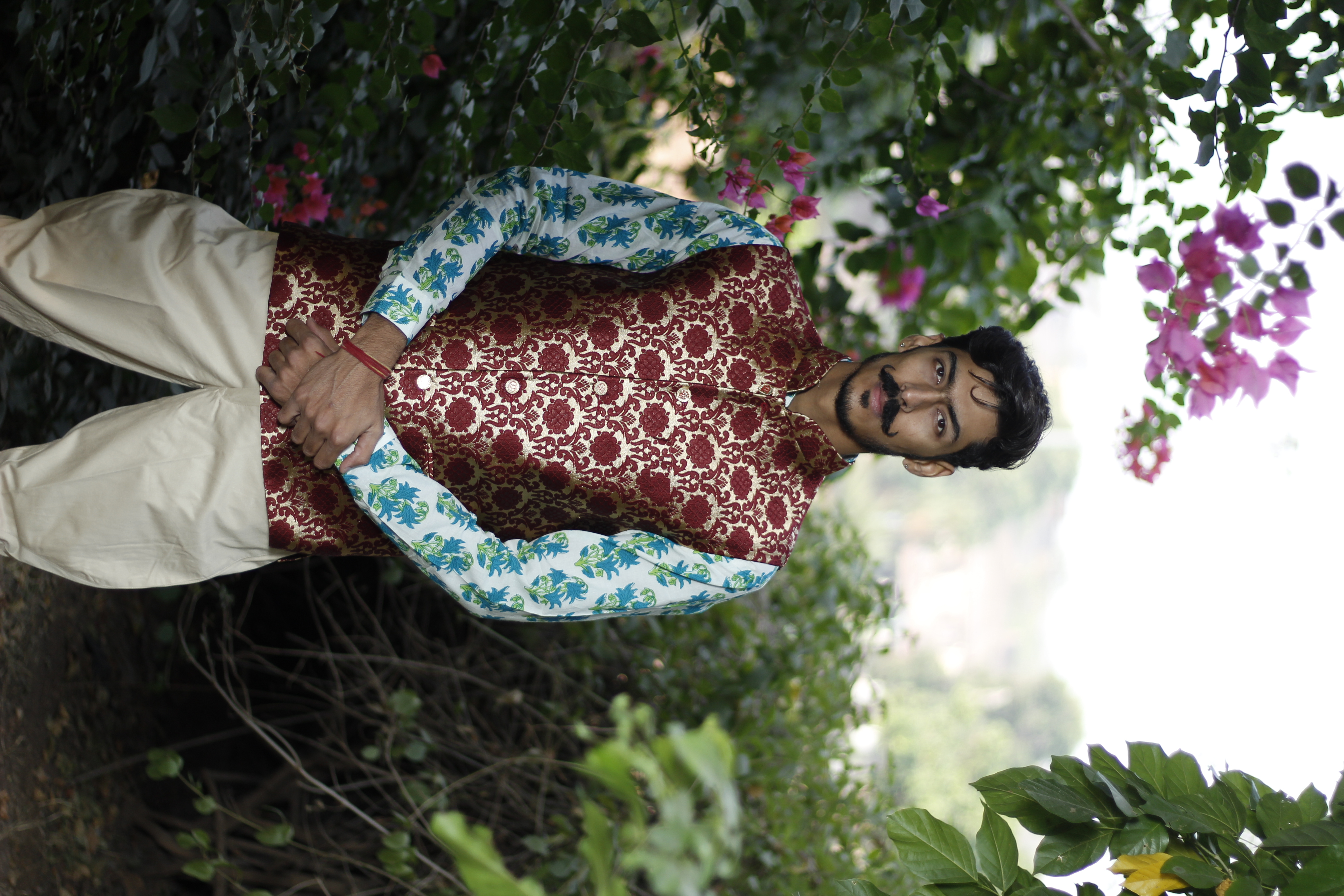Dry Cleaning Printed Nehru Jacket