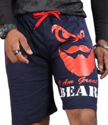 Hosiery Bermuda Short - Hosiery Material, Draw String Closure, Plain Pattern | Ideal For Boys And Men, Printed Technics For Stylish Appeal