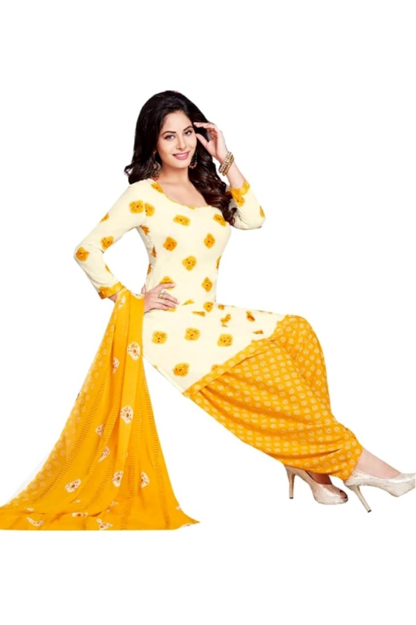 Ladies Wear Printed Crepe Dress Material - Crepe Length: 2.30 Mm Bust/hip Size: 2.10 Mm Color: Purple Pink Maroon Yellow Sand Pink | Casual Full Sleeves Elegant Ethnic Design