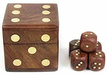 Natural Wooden Dice Box