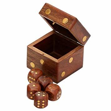 Natural Wooden Dice Box