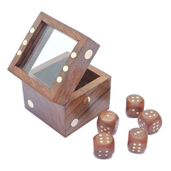 Natural Wooden Dice Box