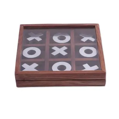 Natural Tic Tac Toe Mango Wood Puzzle