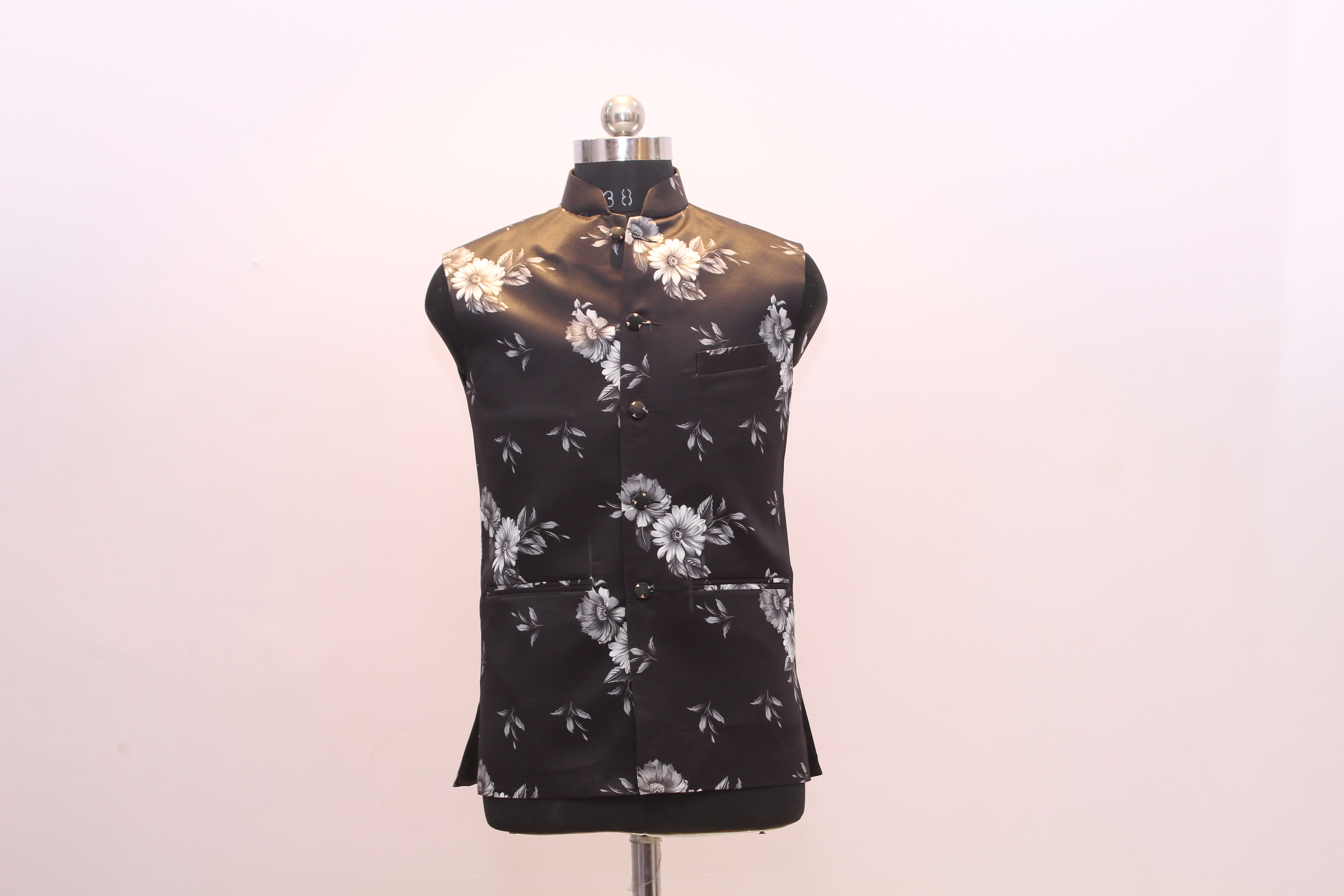 Dry Cleaning Digital Printed Nehru Jacket