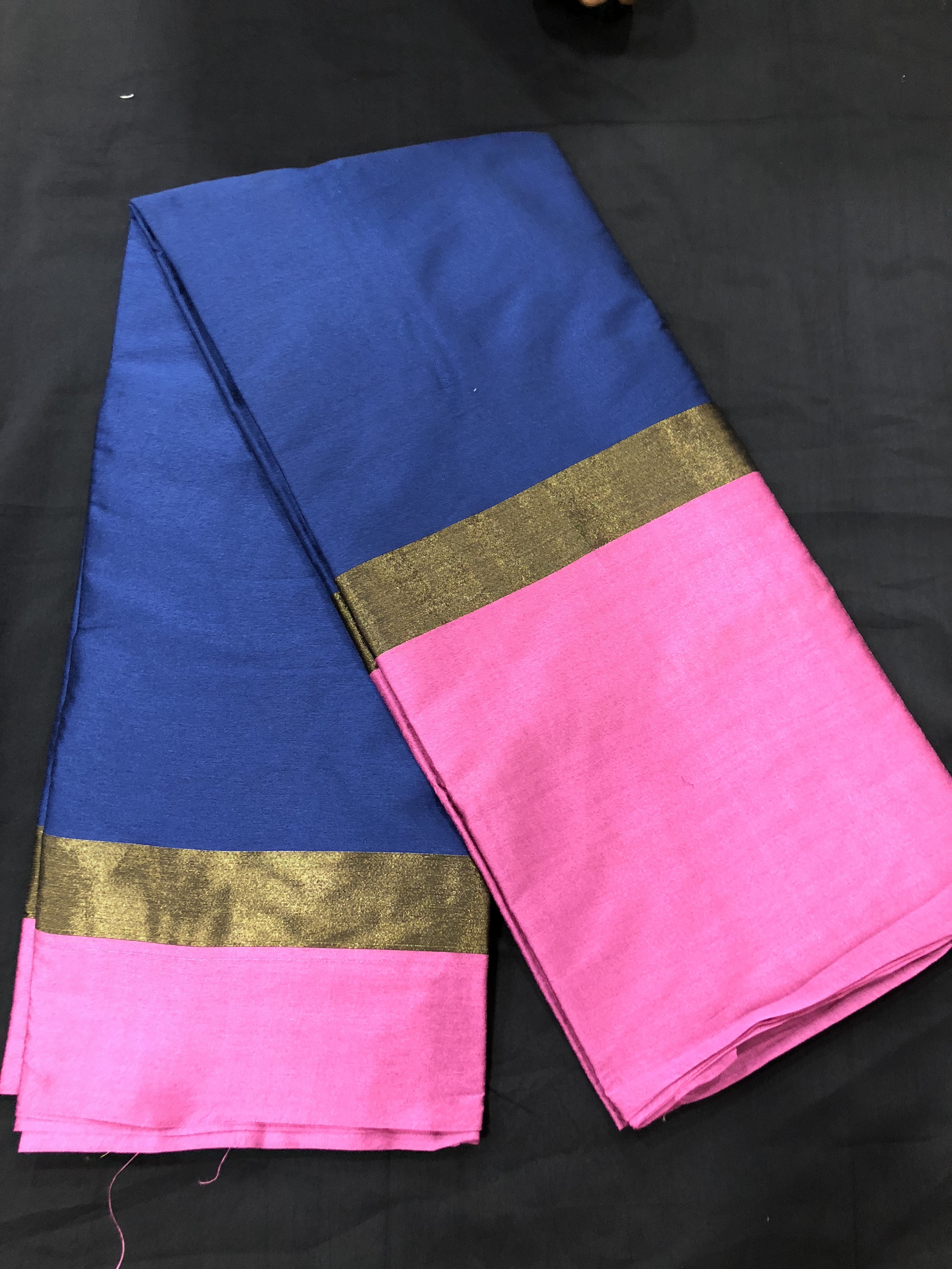 Cotton Silk Designer Saree - Length 5.5 Mtr, Blouse Length 0.8 Mtr | Colors: Orange, Red, Purple, Blue Red, Pattern: Plain