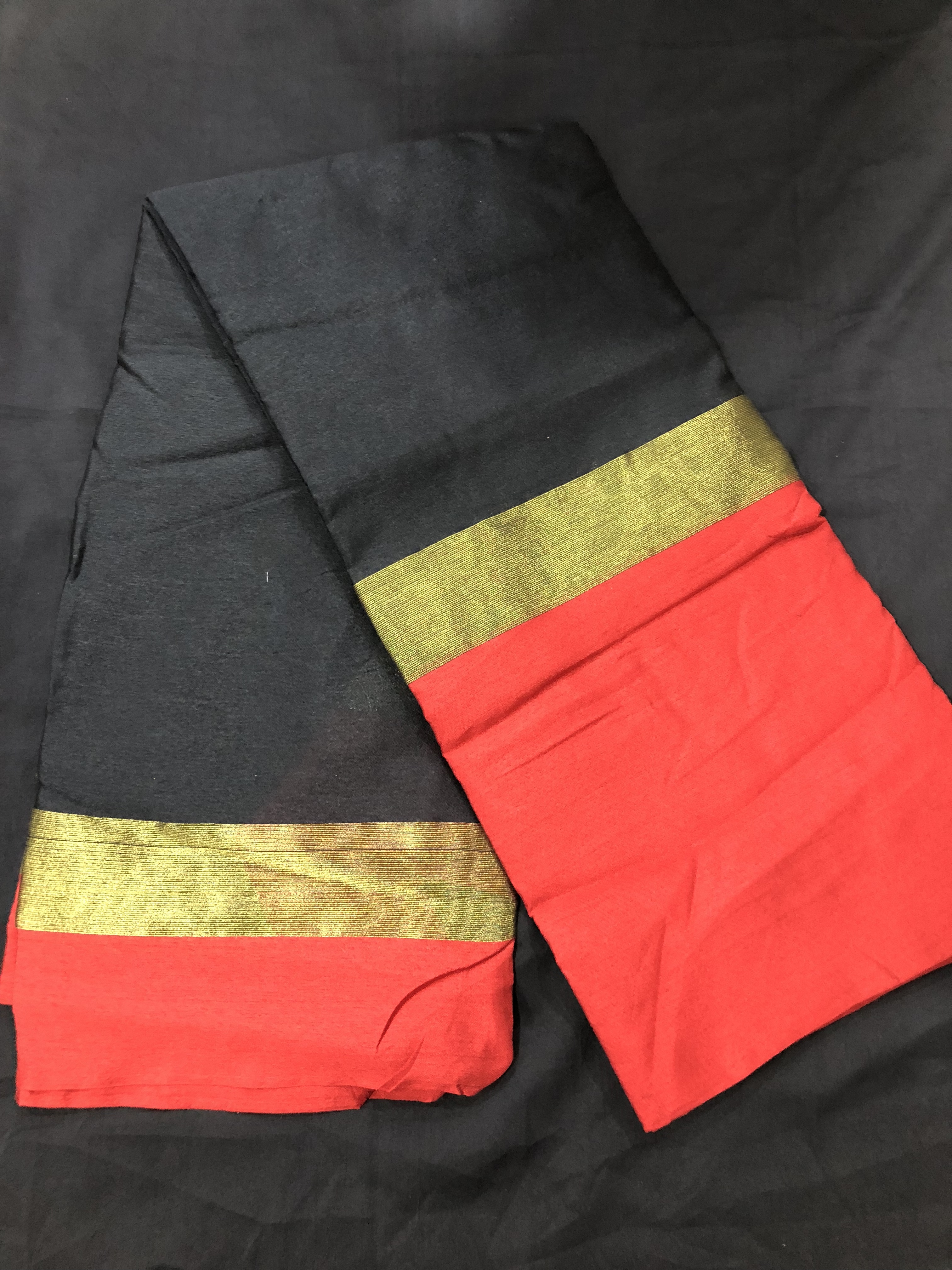 Cotton Silk Designer Saree - Length 5.5 Mtr, Blouse Length 0.8 Mtr | Colors: Orange, Red, Purple, Blue Red, Pattern: Plain