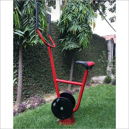 Exercise Cycle - Steel Frame, Red Finish | Adjustable Resistance, Adjustable Seat and Handlebars