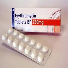 Erythromycin 250mg - Macrolide Antibiotic Tablet for Respiratory and Ear Infections | Suitable for Bacterial Infections Only, Pack of 10 Tablets