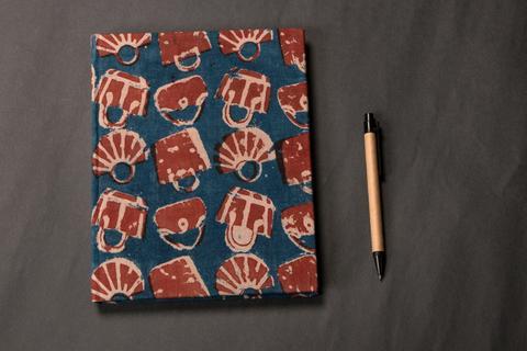 Customizable Handmade Paper Diary Block Printed