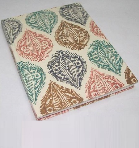 Artisanal Hand Embroidered Diary - Handmade Paper, 120-200 Pages | Customizable Color, Rectangular Shape, Classical & Modern Style