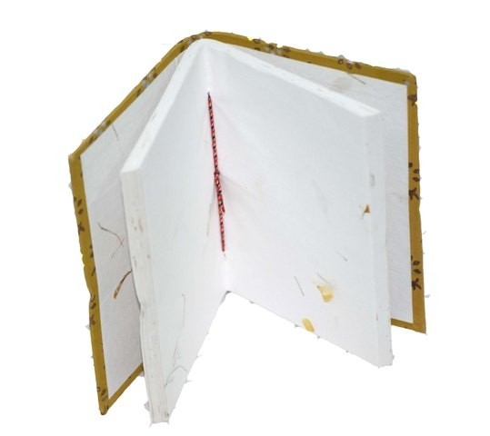 Artisanal Hand Embroidered Diary - Handmade Paper, 120-200 Pages | Customizable Color, Rectangular Shape, Classical & Modern Style