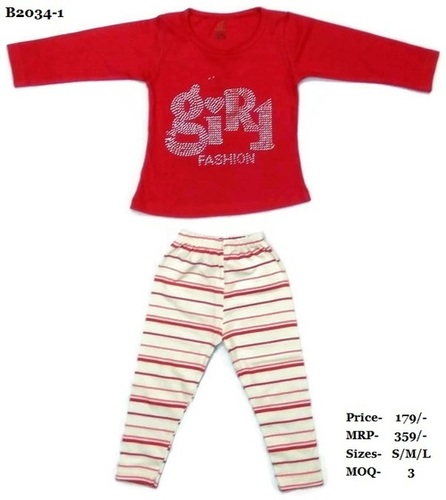 Girl Tops With Full Pant - Cotton, Sizes S/m/l | Designed For Girls Aged 0-3 Years, Comfortable And Stylish Everyday Wear