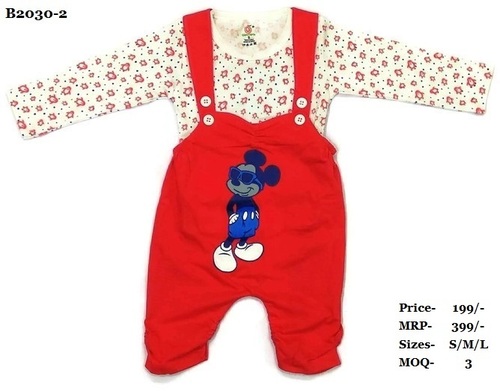 Kids Dungaree - Cotton Material, Size S/M/L | Unisex Design for Ages 0-3 Years, Comfortable and Stylish Everyday Wear