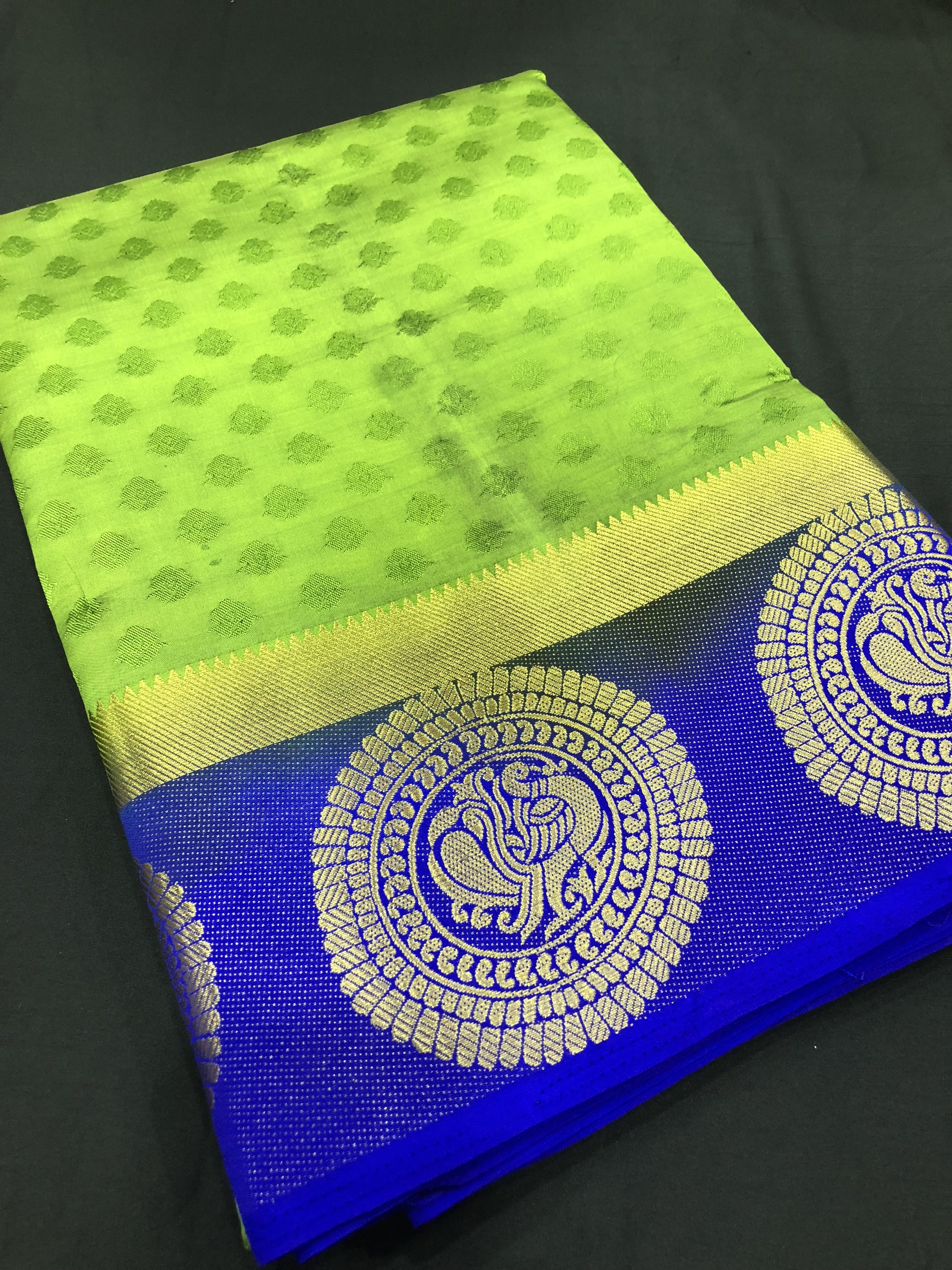 India Silk Saree - 5.5 Mtr Length, 0.8 Mtr Blouse, Art Silk Material, Available In Green, Pink, Blue, White, Yellow, Purple, Black, Orange | Plain Pattern, Suitable For All Seasons