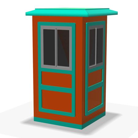 Portable Security Cabin - Durable Weather-Resistant Design | Sliding Window Guard House for High Visibility and Security