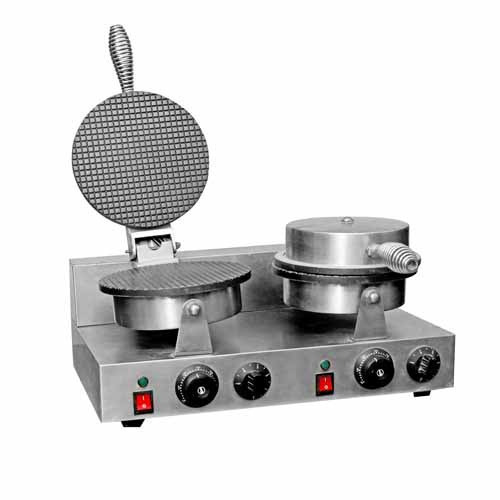 High Efficiency Double Round Belgian Waffle Maker
