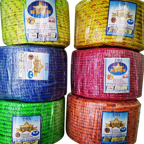 HDPE Rope - 8mm to 14mm, Yellow/Red/Blue/Orange/Green | High Flexural Strength, Low Friction, Moisture Resistant, Durable Structure