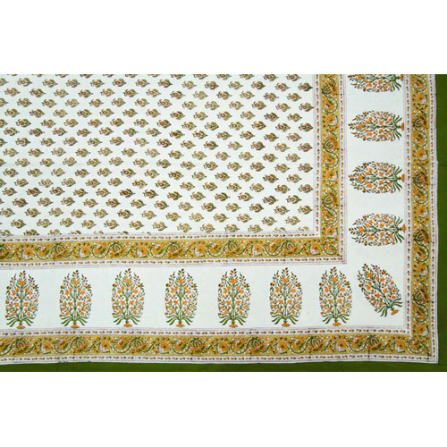 Buti Print Hand Block Printed Bed Cover