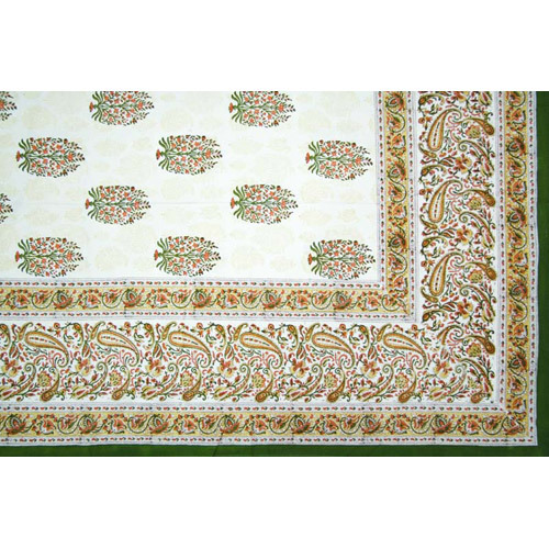 Cotton Hand Block Printed Bed Cover