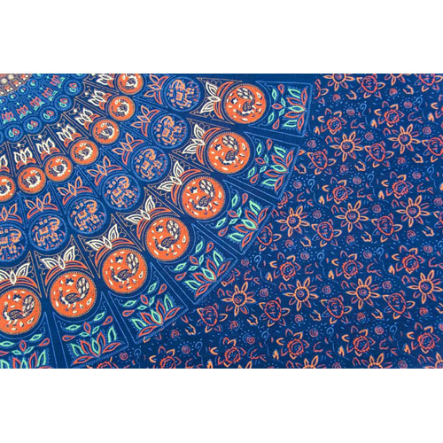 Mandala Hand Block Printed Bed Cover