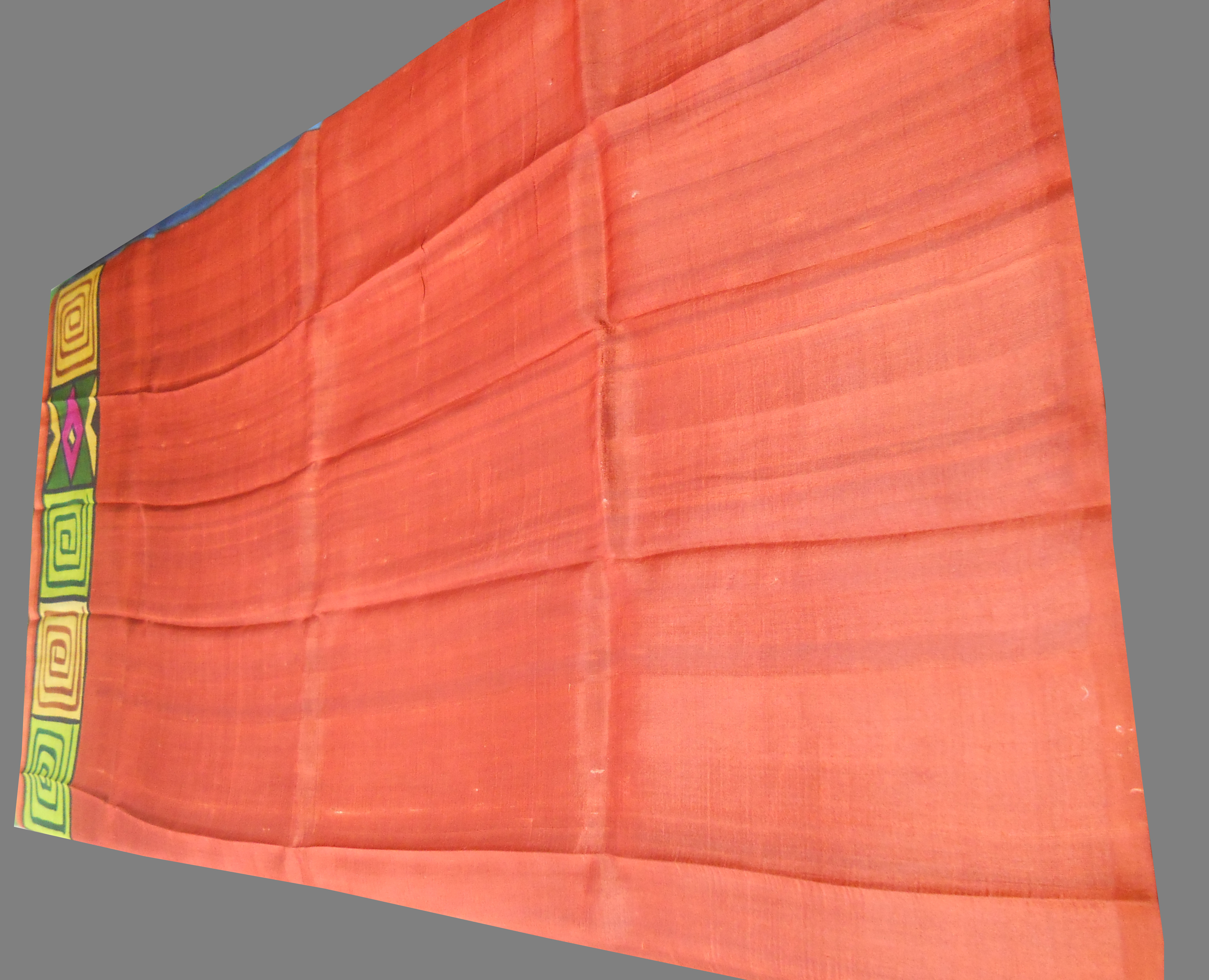 Ladies Silk Saree - Printed Silk Material | Elegant Gray Bengali Style Design