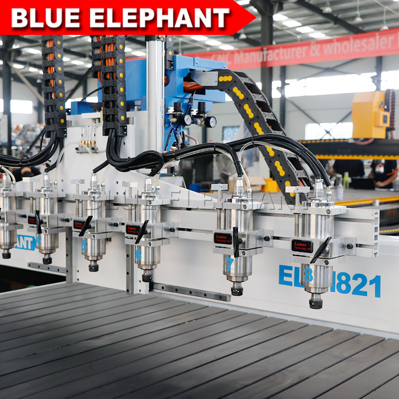 Multi-spindle Cnc Router Machine - 1820x2100mm, Automatic Tool Change With 8 Rotary Devices, 4 Axis Customization, Advanced Dsp Control System And High-efficiency Ac Motor