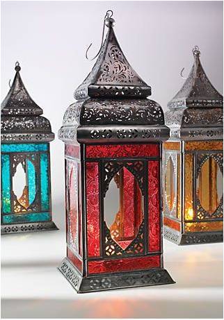 Hanging Moroccan Lantern - Metal, 30x15 Cm | Traditional Design With Intricate Patterns, Fluorescent Light Source, Elegant Warm Glow