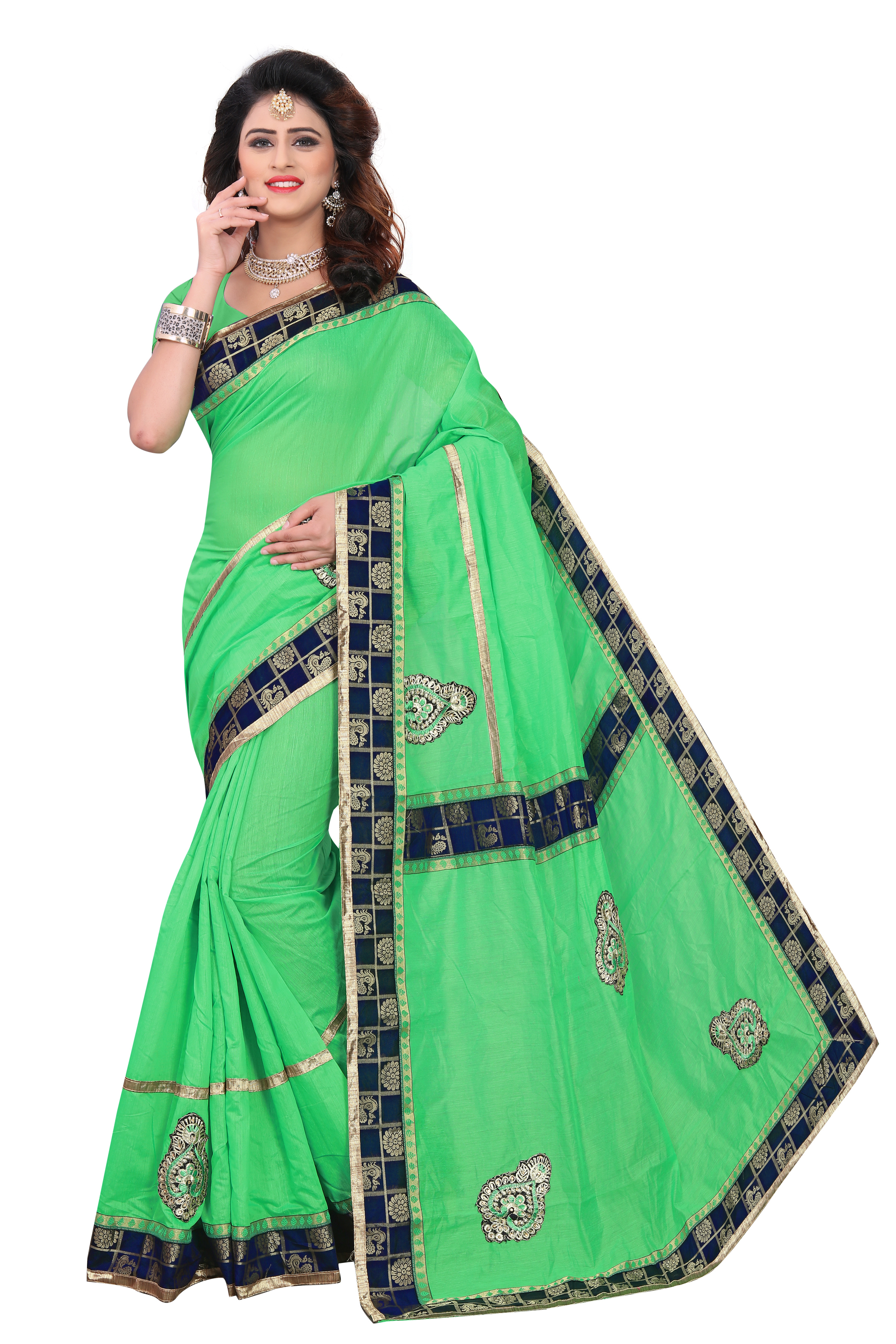 Blue Cotton Silk Sarees