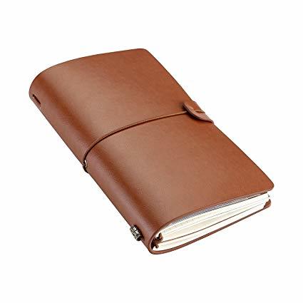 Leather Journal With Lock - Handmade Seed Paper And Embroidered Fabric, Customizable Size And Color Options, Modern And Classical Styles