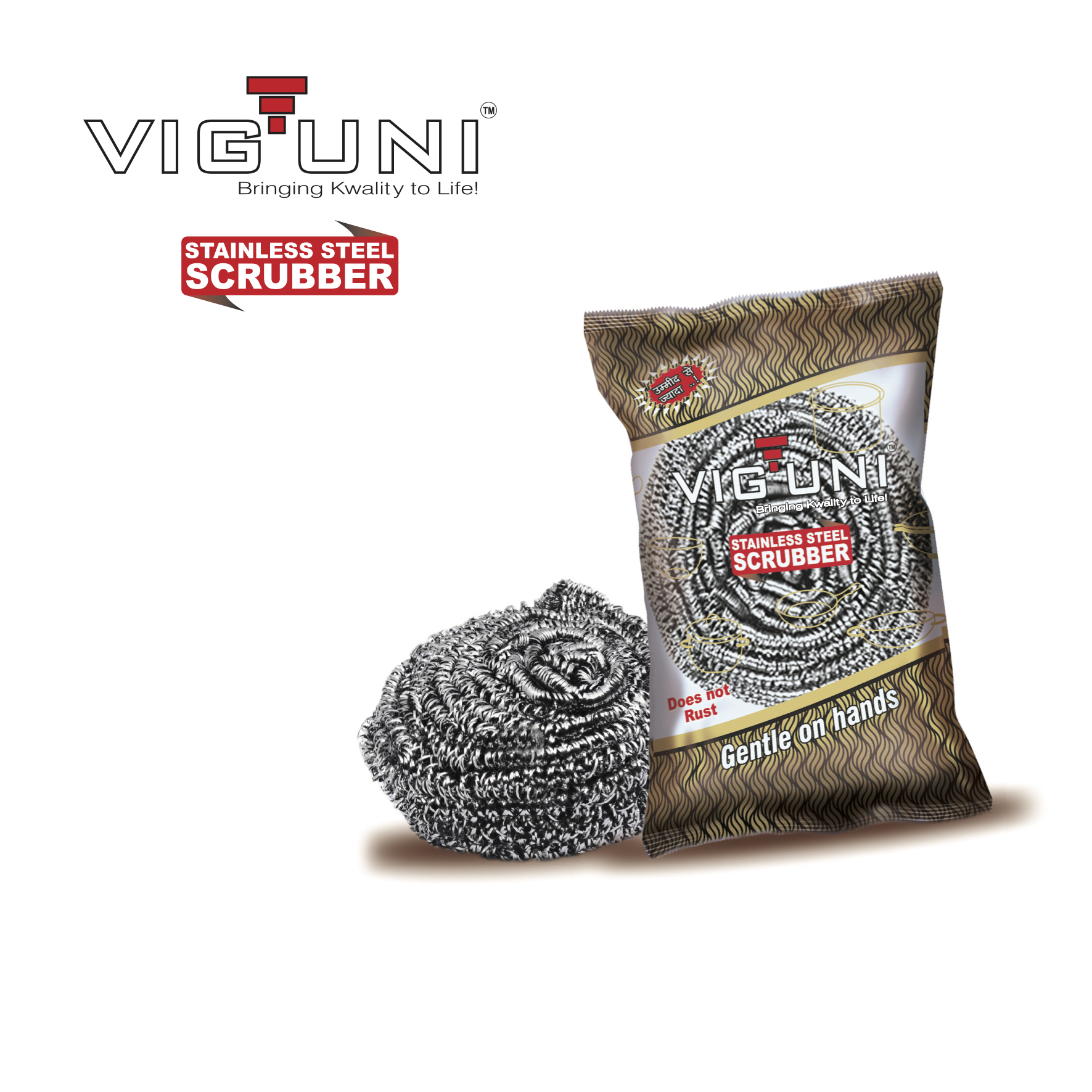 Stainless Steel Viguni Ss Scrubber - 20gm