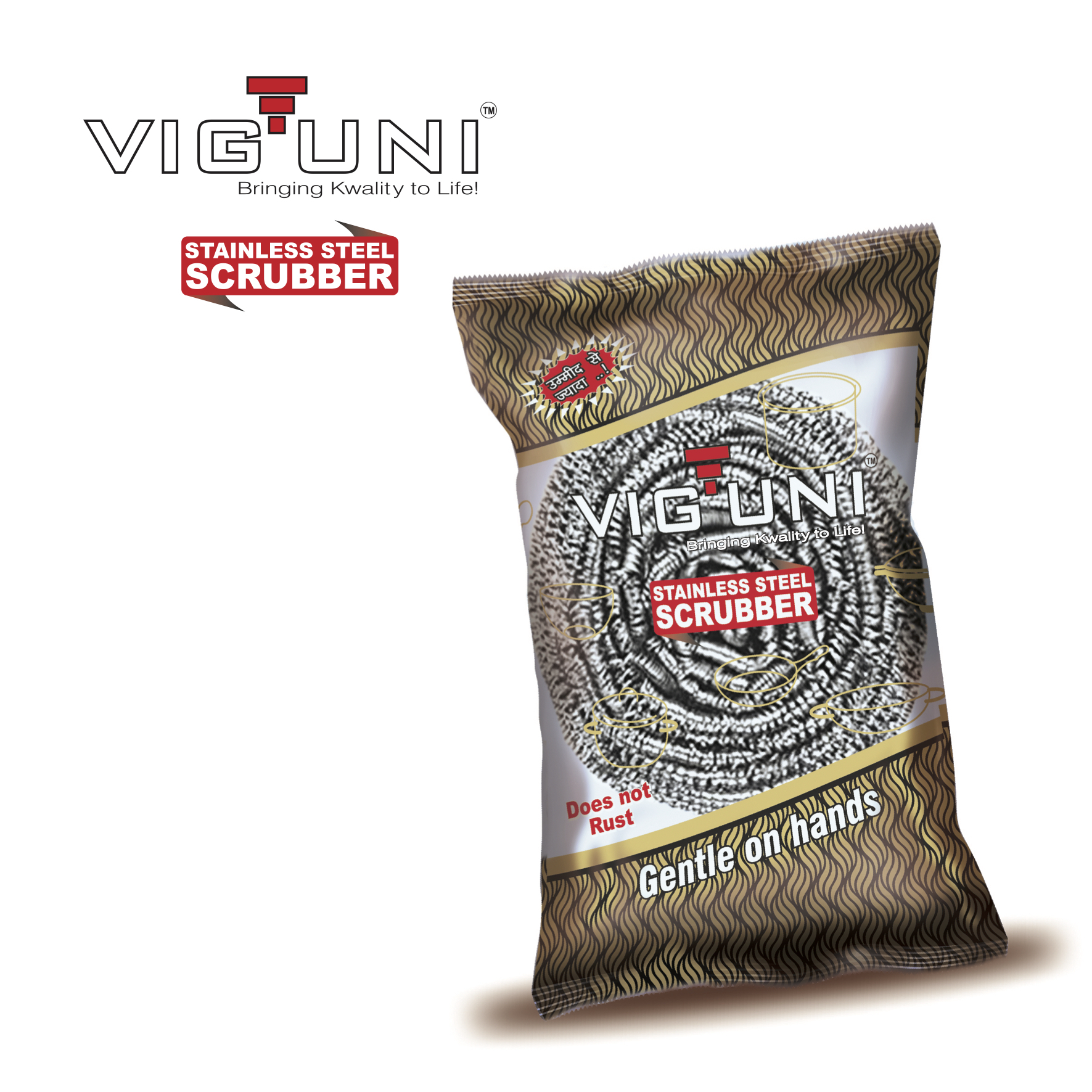 Stainless Steel Viguni Ss Scrubber - 20gm