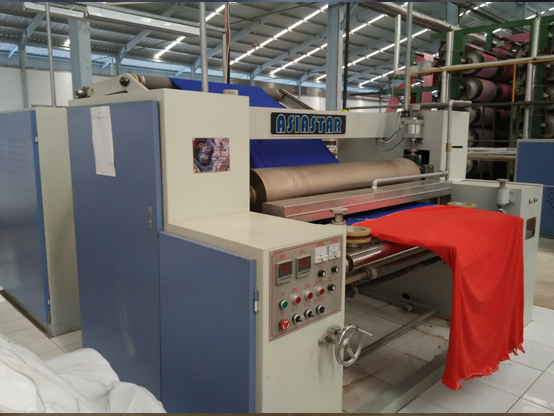 Grey And Blue Textile Soft Calender Machine