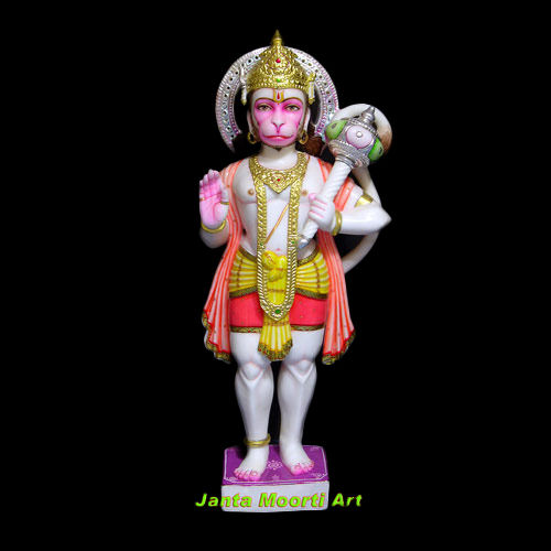 White Marble Hanuman Statue