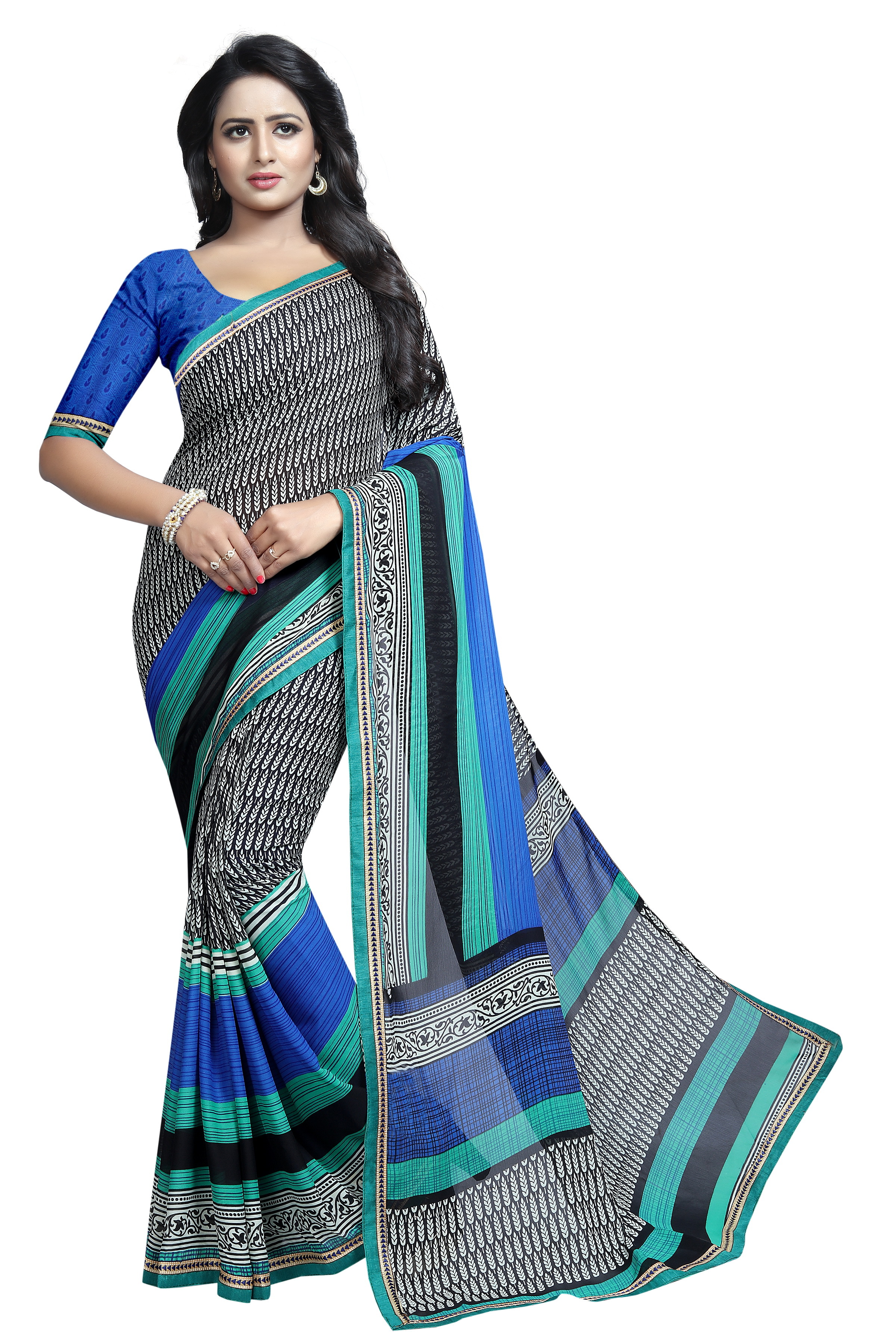 Brown Sarees Georgette