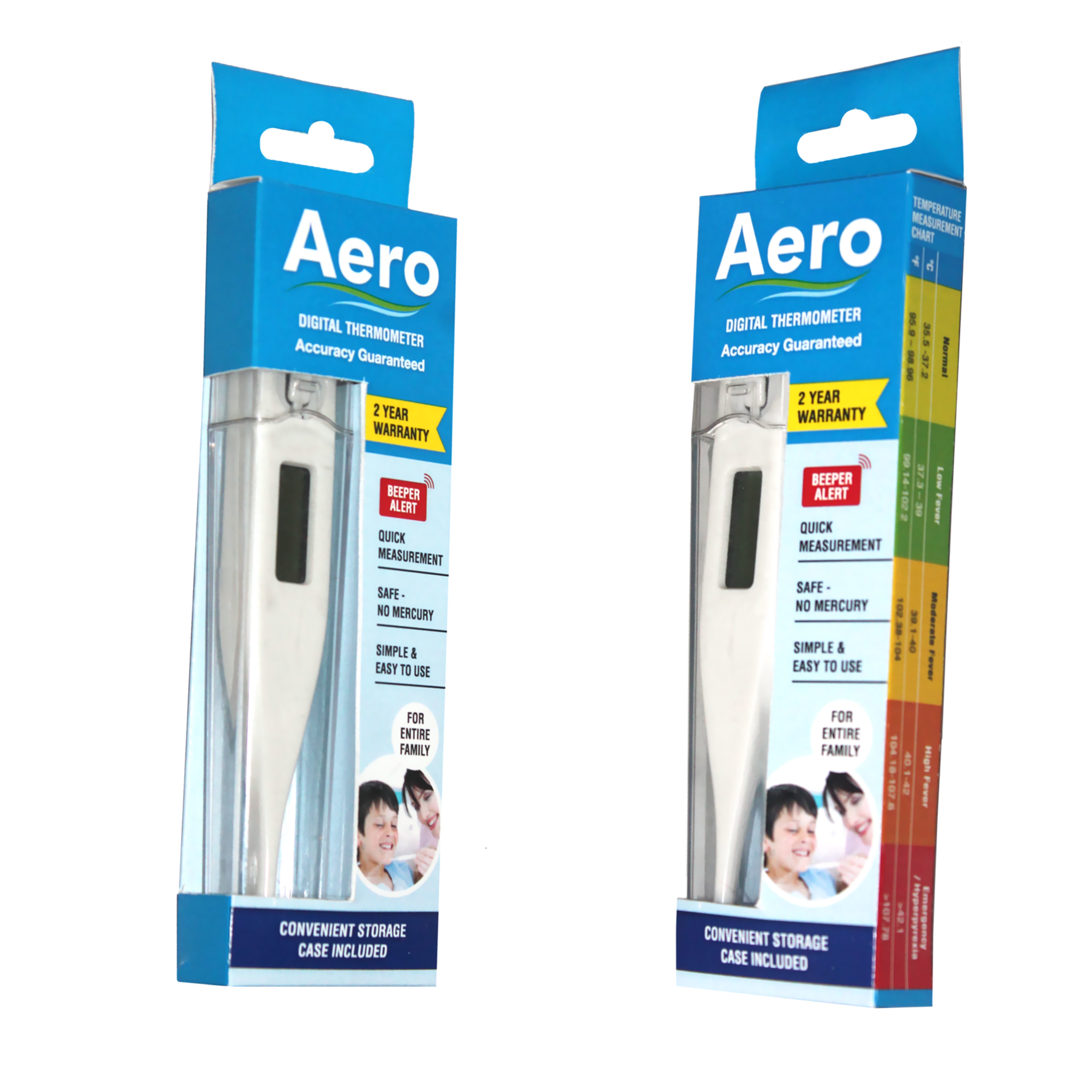 Digital Thermometer - Plastic, Fast Reading In 60 Seconds | Accurate Memory Function, Lcd Display, Low Power Consumption, Ideal For Family Use