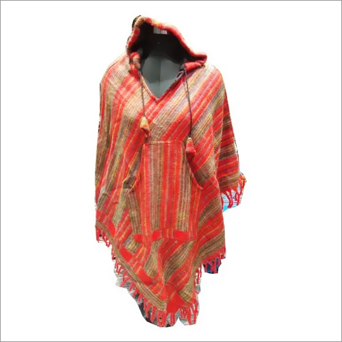 मिक्स-असॉर्टेड यूनिसेक्स ट्रायंगल हूड पोंचो