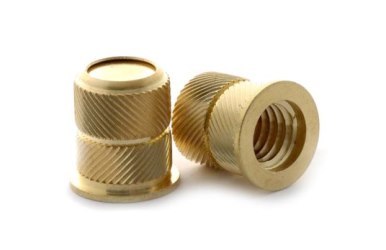 Round Brass Insert With Collar Head