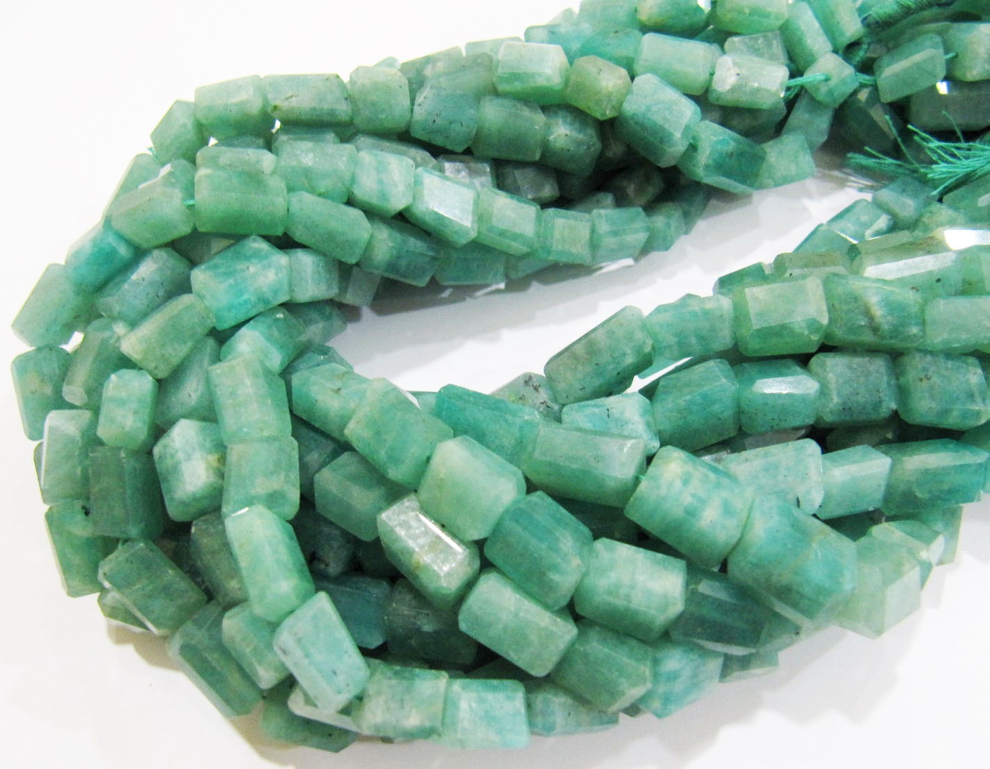 Stone On Sale Natural Green Amazonite Nugget Shape Laser Cut