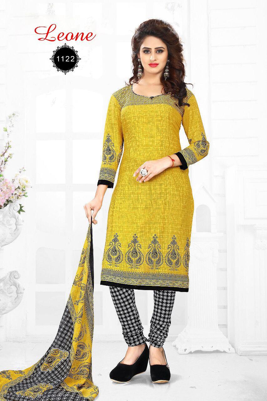 Ladies French Crepe Dress Material - Fabric 2.30m Top, 2.10m Bottom, 2.10m Dupatta, Colors: Sky Blue, Yellow, Black, Full Sleeves, Printed Design | Dry Clean, Washable
