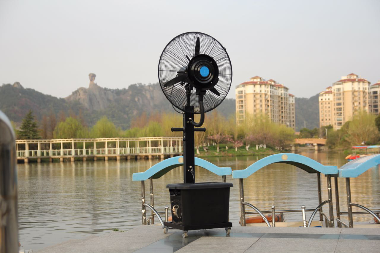 Centrifugal Misting Fan - Color: Black & Blue