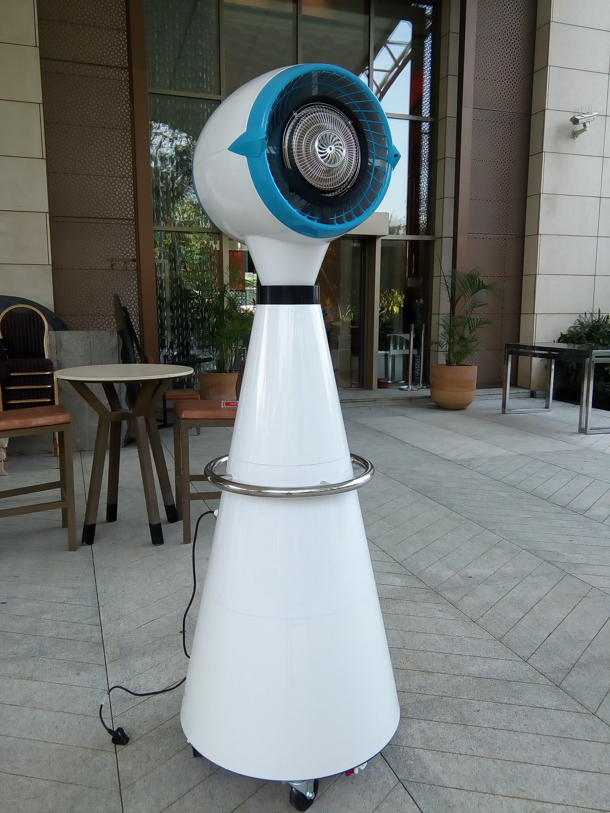 Centrifugal Misting Fan - Color: Black & Blue