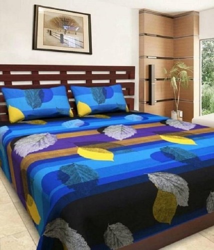 डिजाइनर कॉटन डबल बेड शीट